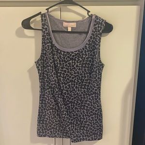 Banana Republic Grey Cheetah Tank Top. size xs